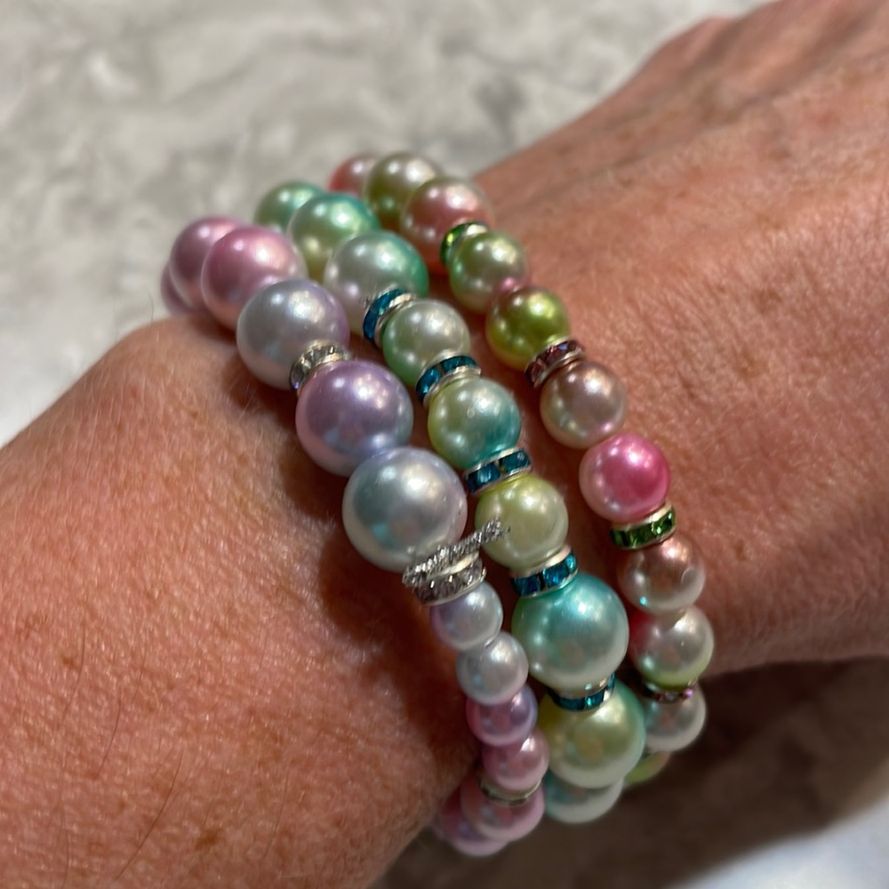 Stretch Bracelets Multi Colored 3 New